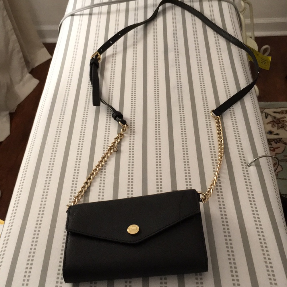 Saffiano leather wallet crossbody